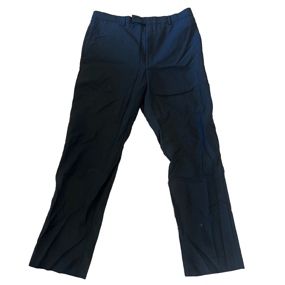 Kenneth Cole Reaction Men’s Classic 100% Wool Black Trouser Dress Pants Size 36W